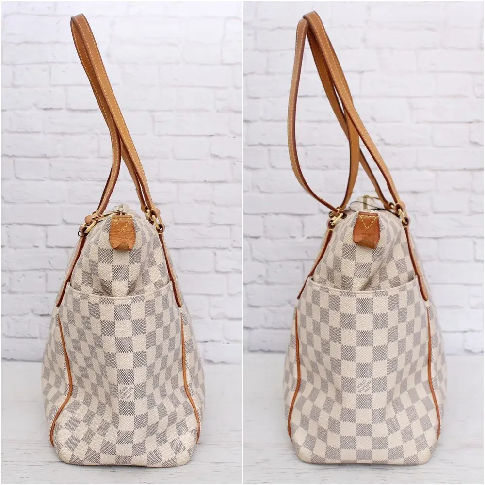 Louis Vuitton Totally MM Damier Azur Tote Shoulder Purse Handbag Leather A5631 - Picture 6 of 11